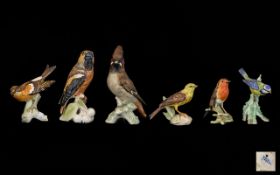 Goebel Collection of Hand Painted Large Size Ceramic Bird Figures ( 6 ) Six In Total.