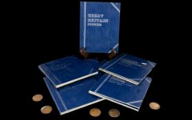 Collection Of Great Britain Coin Folders Mostly filled to include, GB Pennies, 1930 -66,