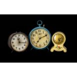 A Collection Of Alarm Clocks - Three In Total, Comprising (1) Westclox Western Clock Co.