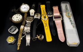 A Collection Of Fashion Wristwatches Approx 9 in total to include crystal set fashion watch,