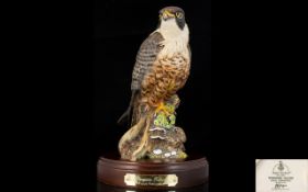 Royal Doulton - Impressive Hand Painted Bird Figurine Ltd Edition ' Peregrine Falcon ' HN3541.