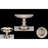 Edwardian Period Superb Quality Sterling Silver Pedestal Bowl Of wonderful form and design;