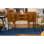 Late 20thC Mahogany Sideboard, Comprising two central drawers between two cupboards,