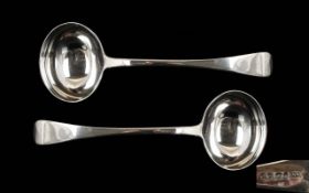 George III Pair of Sterling Silver Ladles. Hallmark London 1792, Maker W.C ( William Champion ) 120.