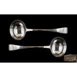 George III Pair of Sterling Silver Ladles. Hallmark London 1792, Maker W.C ( William Champion ) 120.