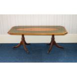 A Large Flamed Mahogany Coffee Table Of rectangular form,