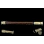 A Single Draw Leather Clad Telescope Made By Ross Of London And Made For Gieve Matthews And