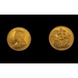 Queen Victoria 22ct Gold - Old Head Full Sovereign - Date 1894, Sydney Mint. High Grade E.F.