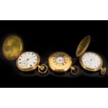 Three Gold Plated Pocket Watches To Include A Thomas Russell & Son Full Hunter Pocket Watch.