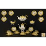 Hammersley Superb Baroque Acid Gold Tea Set - for ten.