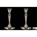 Victorian Period Superb Quality Pair of Silver Candlesticks of Superb Proportions and Form.