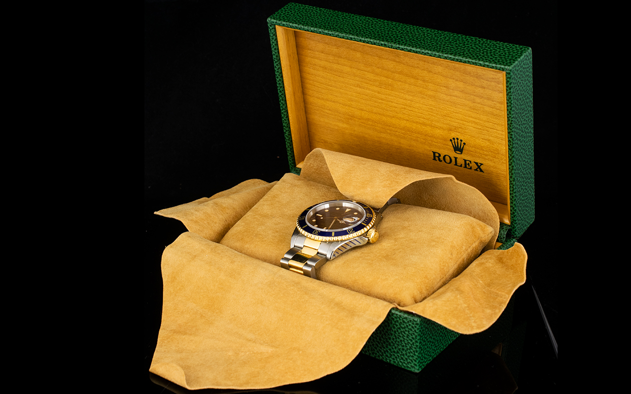 Rolex Submariner 18ct Gold And Stainless Steel Wrist Watch Model Number 16613, - Image 2 of 2