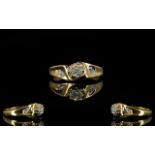 9ct Gold Diamond Single Stone Ring Set with a round modern brilliant cut diamond,diamond set