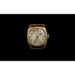 Roamer Gents - Mechanical Non Magnetic 9ct Gold Watch, No Strap.