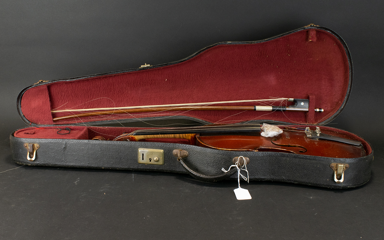 A German Violin By Hermann Dolling Junior Bearing label to interior, - Bild 5 aus 5