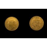 Queen Victoria 22ct Gold Young Head Shie