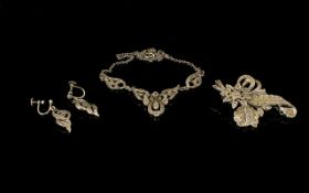 Marcasite Set Jewellery To Include Earri