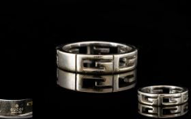 Gucci 18ct White Gold Ring Fully hallmar