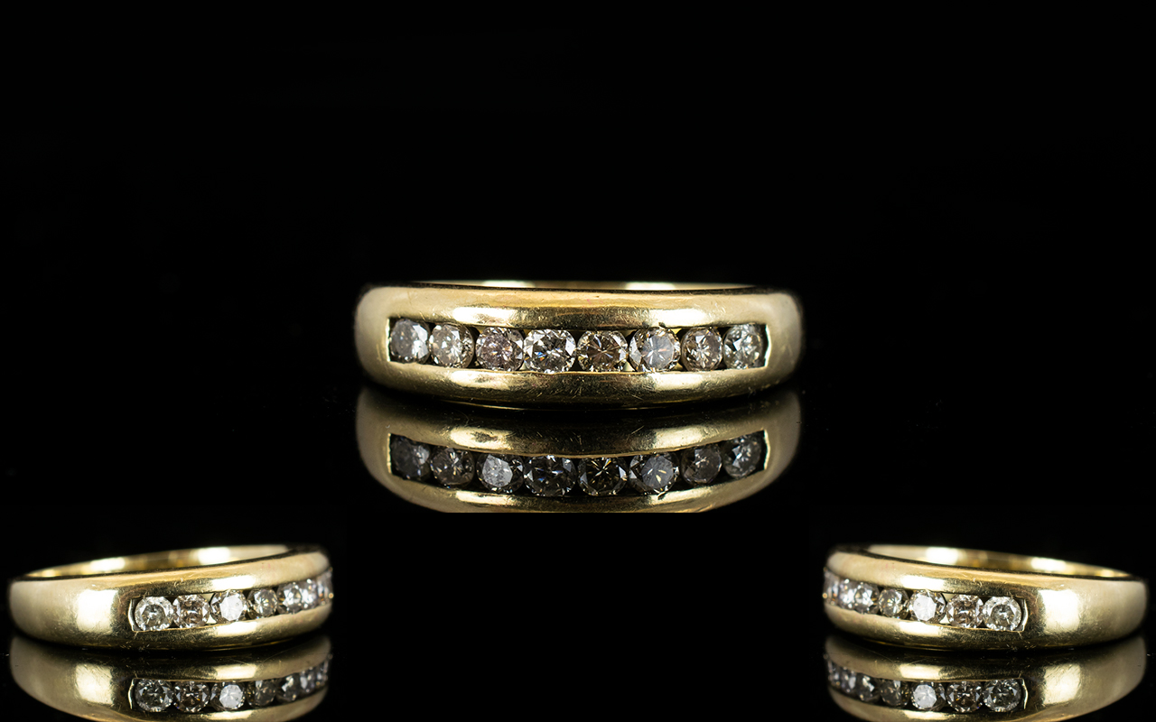 9ct Gold Diamond Eternity Ring Eight mod