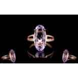 Rose de France Amethyst Solitaire Ring,