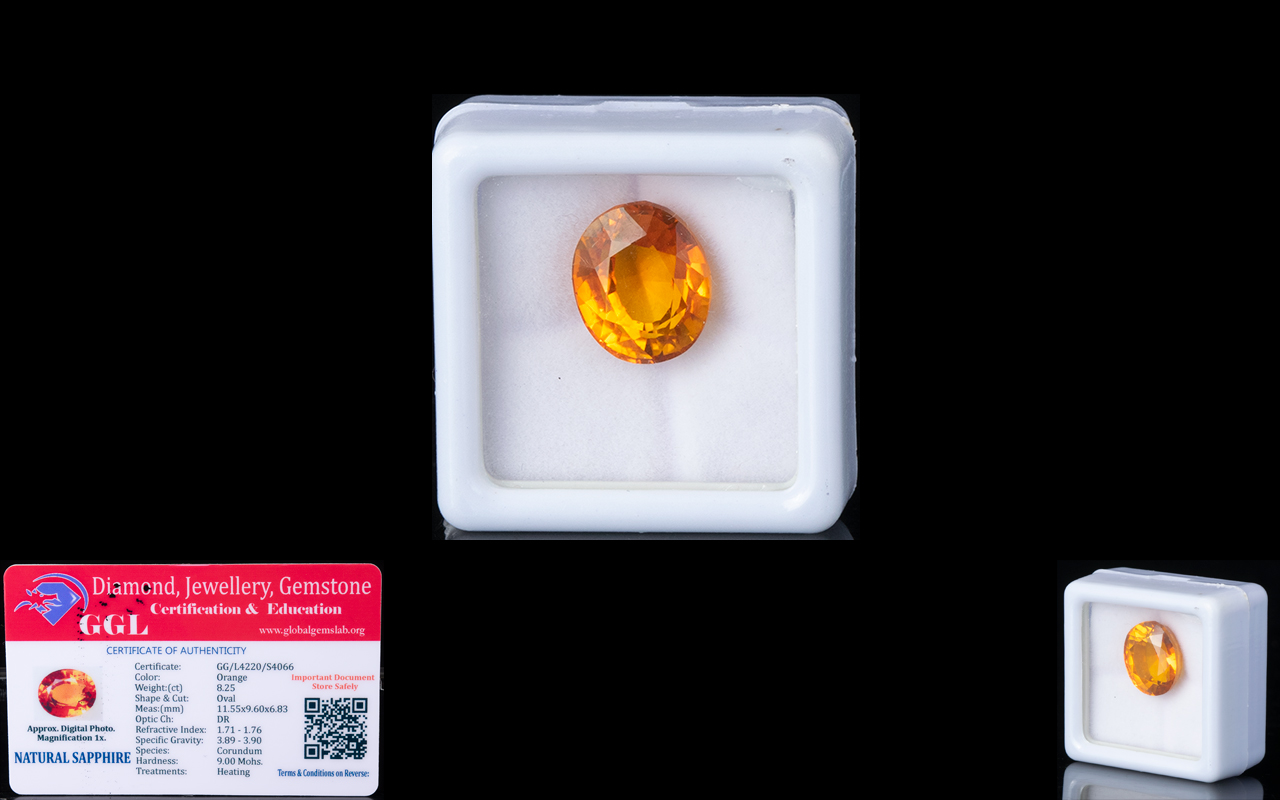 Natural Orange Sapphire Loose Gemstone W