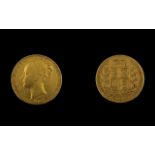 Victorian 1847 Shield Back Gold Sovereig