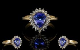 9ct Gold Sapphire And Diamond Dress Ring