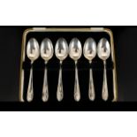 A Boxed Set Of Six Silver Teaspoons, Of