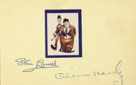 Laurel And Hardy Interest An Autograph B