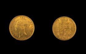 Queen Victoria 22ct Gold - Young Head Sh