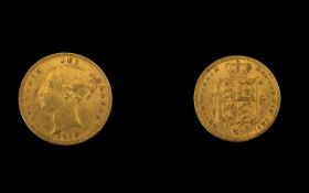 Queen Victoria 22ct Gold Young Head Shie