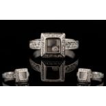 An 18ct White Gold And Diamond Set Chopa