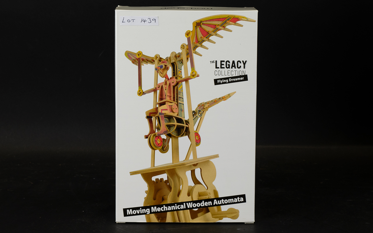 Modern Mechanical Wooden Automata 'The L - Image 2 of 2