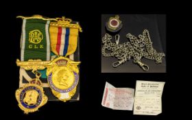 Royal Antediluvian Order Of Buffaloes Interest Two Medals Each issued to elected member George