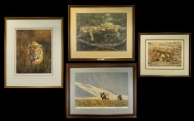 Simon Combes (British 1940 - 2004) Four Limited Edition Artist Signed Prints Each framed and glazed,