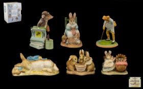 A Mixed Collection Of Beatrix Potter Figures To include boxed Border Fine Arts Johnny Town Mouse