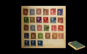 Old Improved Stamp Album with lots of older higher value stamps.