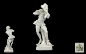 Rosenthal - Early Signed Porcelain Figure of ' The Pied Piper of Hamelin ' by Constantin Holzer -