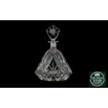 Thomas Webb Crystal Decanter Edinburgh crystal decanter of triangular form with original box.