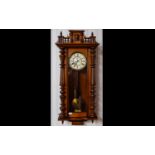 Gustav Becker Walnut Cased Vienna Wall Clock, Late 19thC.