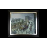 Steven Scholes 1952 Oil on Canvas Titled 'Covent Garden London' dated 1958 - signed to lower right.