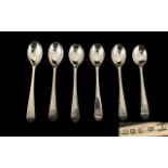 Scottish George III Set of Six Silver Teaspoons hallmark Edinburgh 1802-1812.