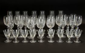 Collection of Glasses - 12 Wine glasses, 11 Champagne glasses and 9 Sherry Glasses.