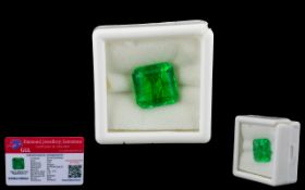 Natural Emerald Loose Gemstone Complete With GGL Certificate/Report Stating The Emerald To Be 5.