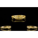 Antique Period 18ct Gold 5 Stone Diamond Ring - Open Setting. Fully Hallmarked for 18ct.