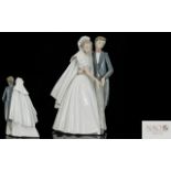 Nao by Lladro Porcelain Figurine ' Unforgettable Dance ' Bride and Groom Wedding.