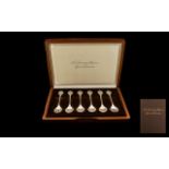A Boxed Set Of Silver Franklin Mint Sovereign Queens Spoon Collection Comprising six spoons,