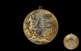 Bronze Olympic Medal From The 1972 Munchen Olympics. Diameter 8cm. Please See Accompanying Image.