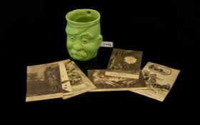 WWI Interest 'Old Bill' By Bruce Bairnsfather Novelty Glazed Ceramic Mug And Small collection Of