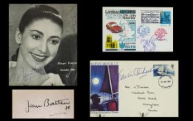 Collection of Autographs comprising Jean Batten, Timo Makinen,